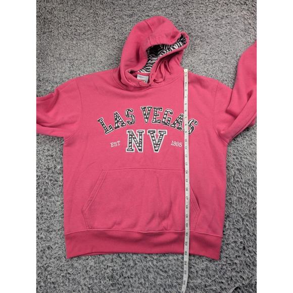 Las Vegas Hoodie Women Extra Small Pink Destination Pullover Nevada Sweatshirt - Picture 4 of 6